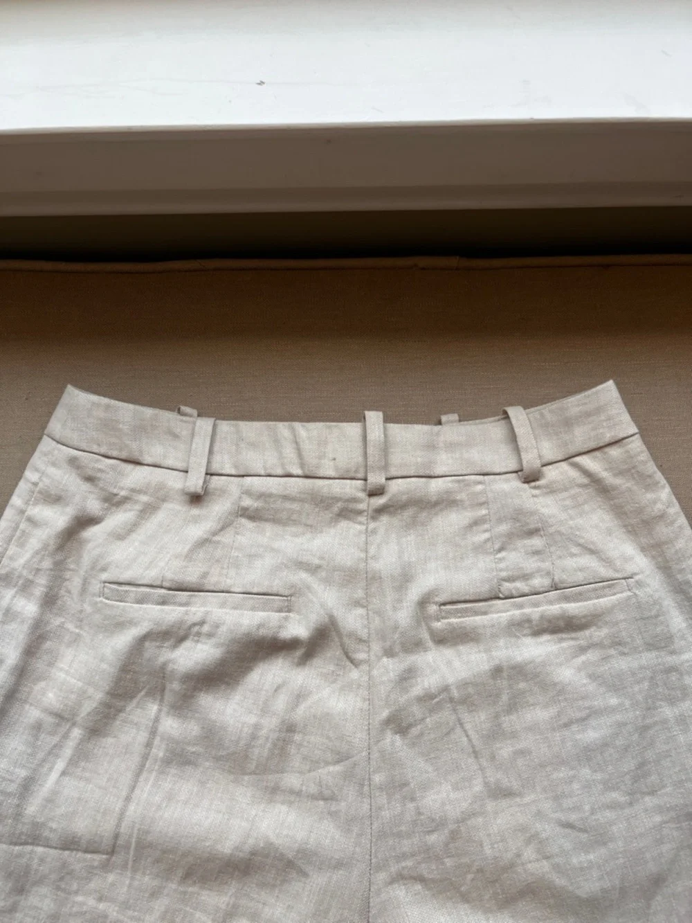 H&M Linen Blend Tailored Trpuser Pants Ankle Length  6